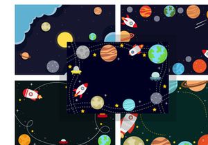 25 Astronaut and Space Background Illustration