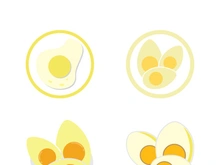 Chicken eggs logo icon and symbol vector design illustration