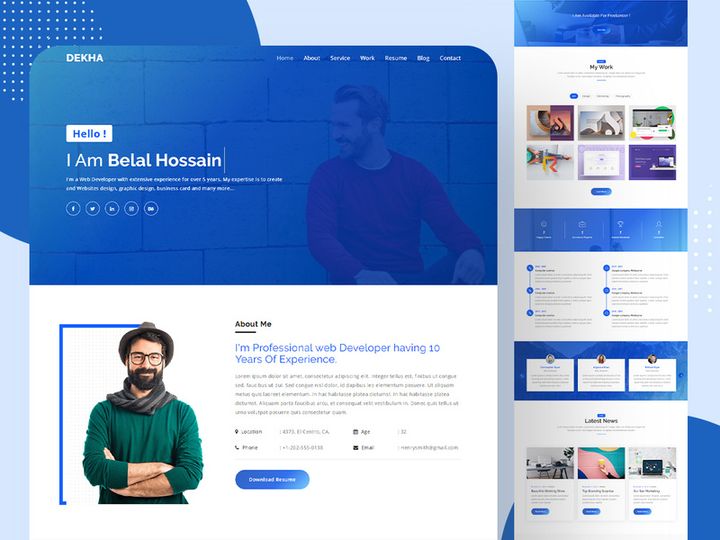 Dekha Personal Portfolio Website Template