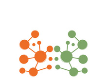 Neuron logo icon design template flat vector