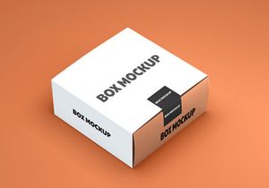 Free Mockup Gold Box with white Cover. 3d rendering