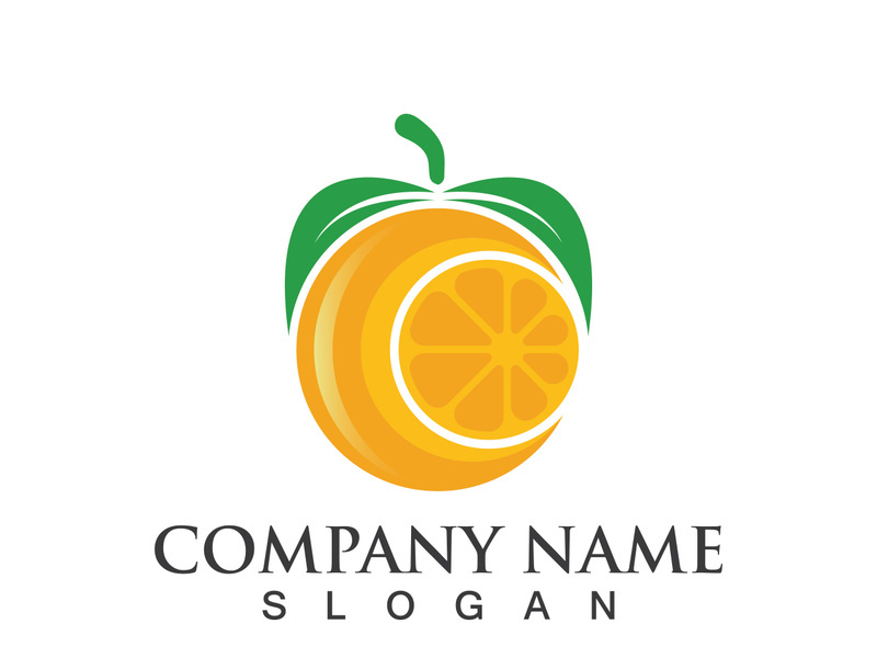 Orange logo design Vector icon illustration design