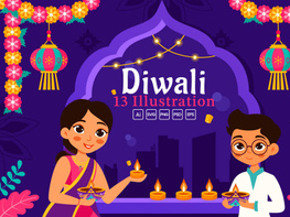 13 Diwali Festival of Lights Illustration preview picture