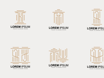 Pillar Logo, Law Design, Building Construction Pillar Vector, Product Brand Illustration Icon preview picture