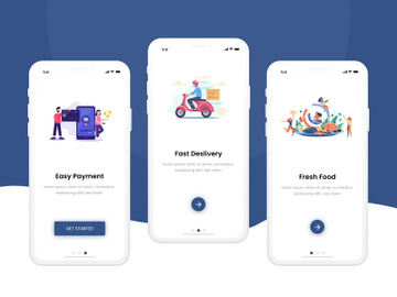 Food App Onboarding UI kit preview picture