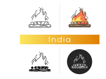 Hindu funeral ceremony icon preview picture