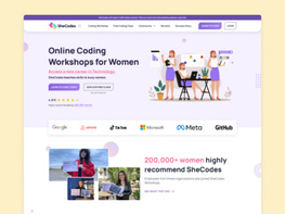 SheCode Landing Page Redesign preview picture