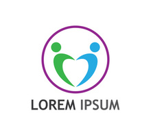 Community of people logo design with creative idea.