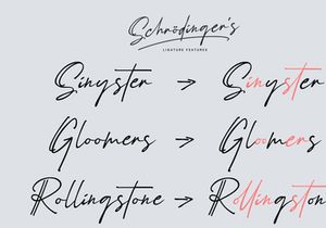 Schrödinger's | Signature Font