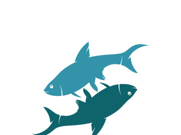 Fish logo icon template creative vector symbol preview picture