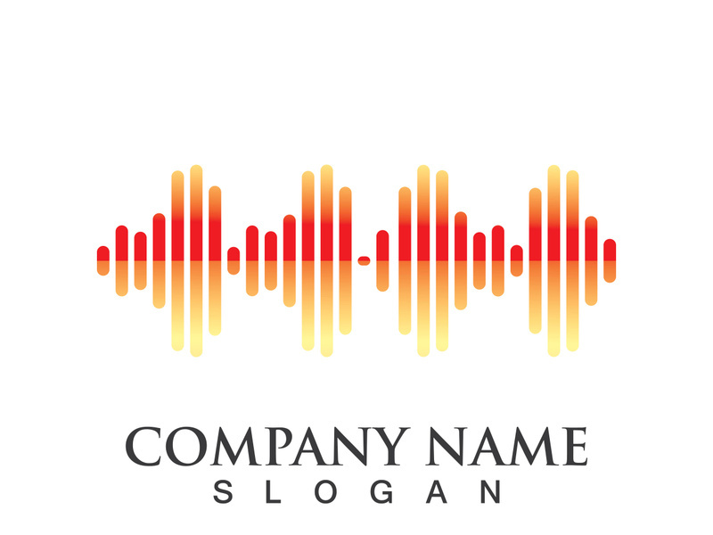 Sound waves vector illustration design template