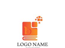 Digital book logo technology vector icon design