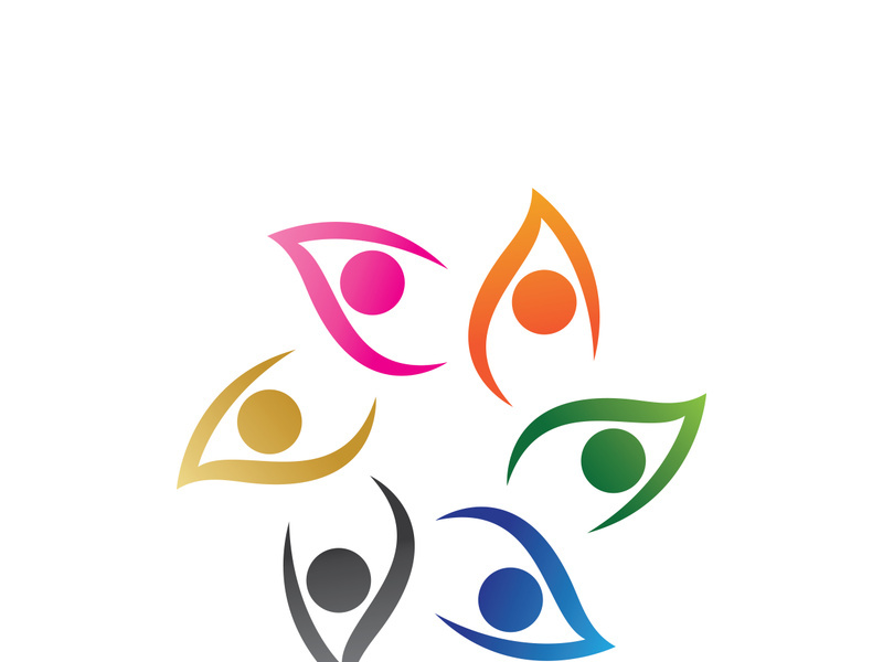 Community logo business template and icon people vector