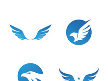 Eagle wing logo template. Vector illustration.