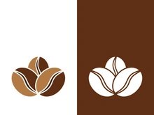 Coffee bean icon vector illustration template