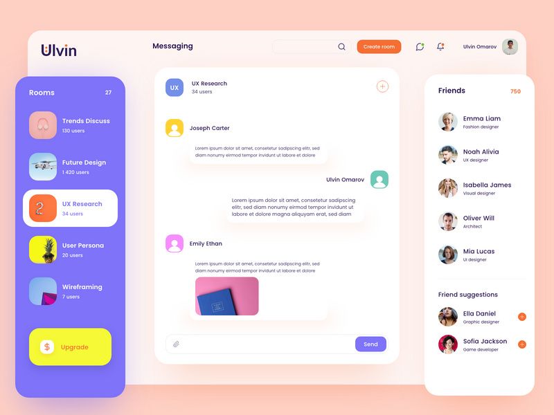 Social Messagging App Design