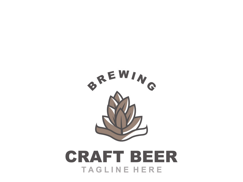 Brewery logo craft beer template design emblems beer cafe, bar, brewing company illustration