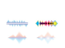 Sound waves set vector illustration icon design