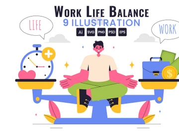 9 Work Life Balance Illustration preview picture