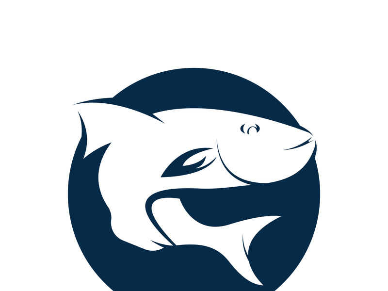 Fish logo icon template creative vector symbol