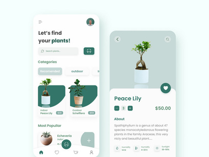 Plant Paradise Store App Design