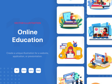 M117_Online Education Illustrations preview picture