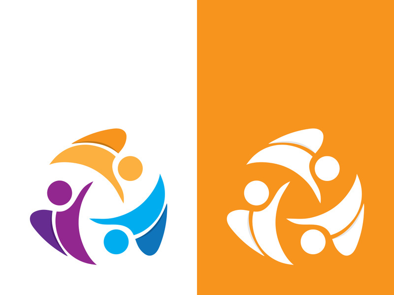 Community, network and social icon design template