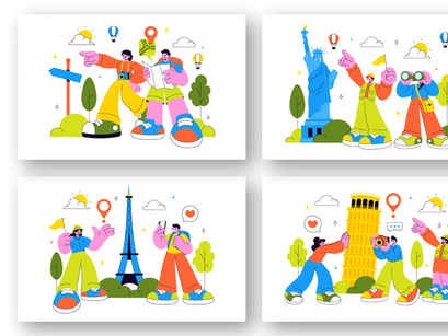 10 Travel Guide and Tour Illustration