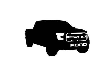 Black silhouette of a ford pickup truck with logo