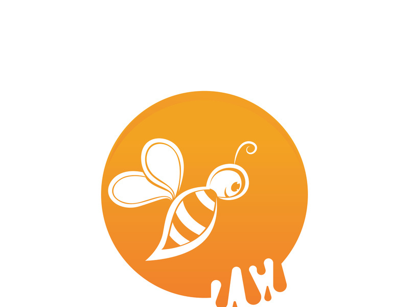 Bee Logo Template vector icon illustration design