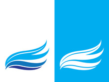 Wave beach vector illustration design logo