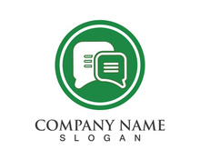 Speech bubble icon logo template vector illustration