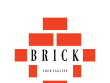 creative brick logo designs for buildings, architectural buildings, civil engineering, building materials shops