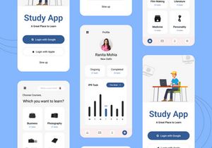Online Course Education App Mobile Application UI Kit