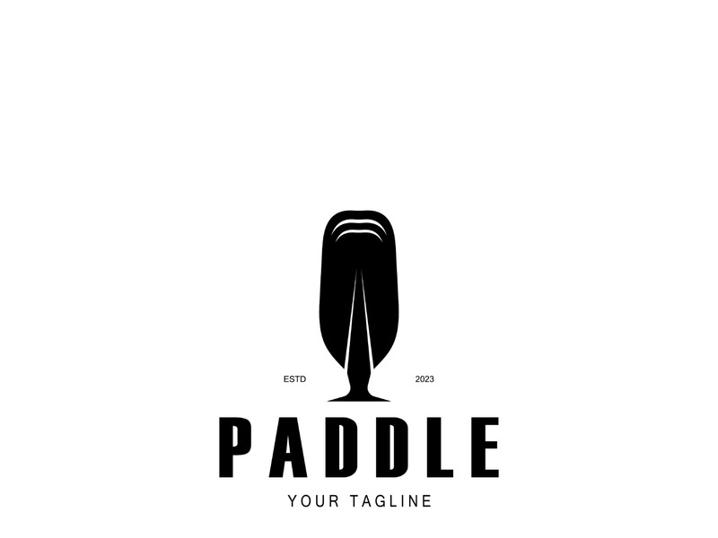 simple paddle logo,design for surfing,rafting,canoe,boat,surfing and rowing equipment business,vector