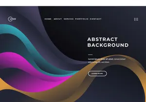3D Black Colorful Abstract Background