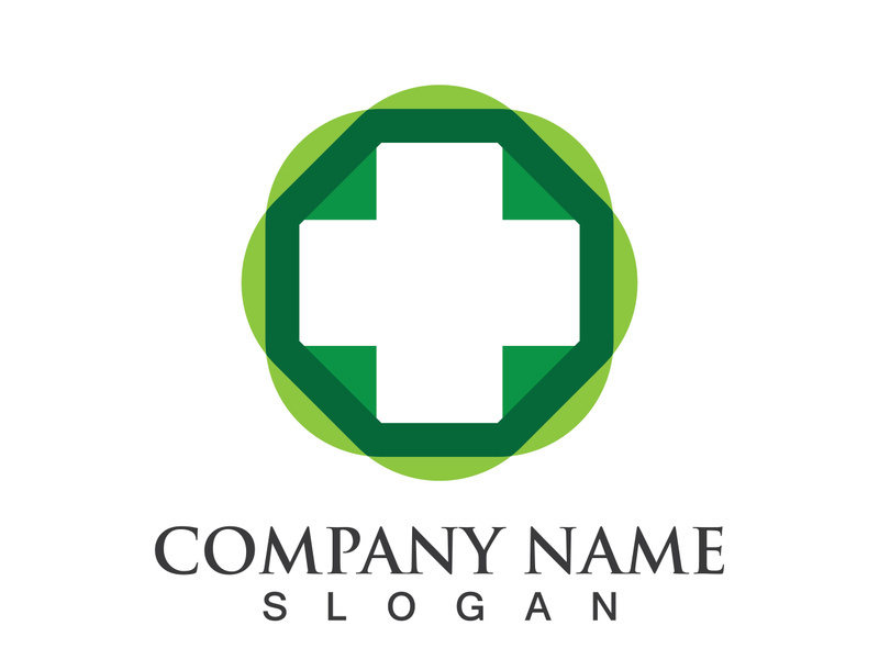 Medical health icon digital logo design vector illustration
