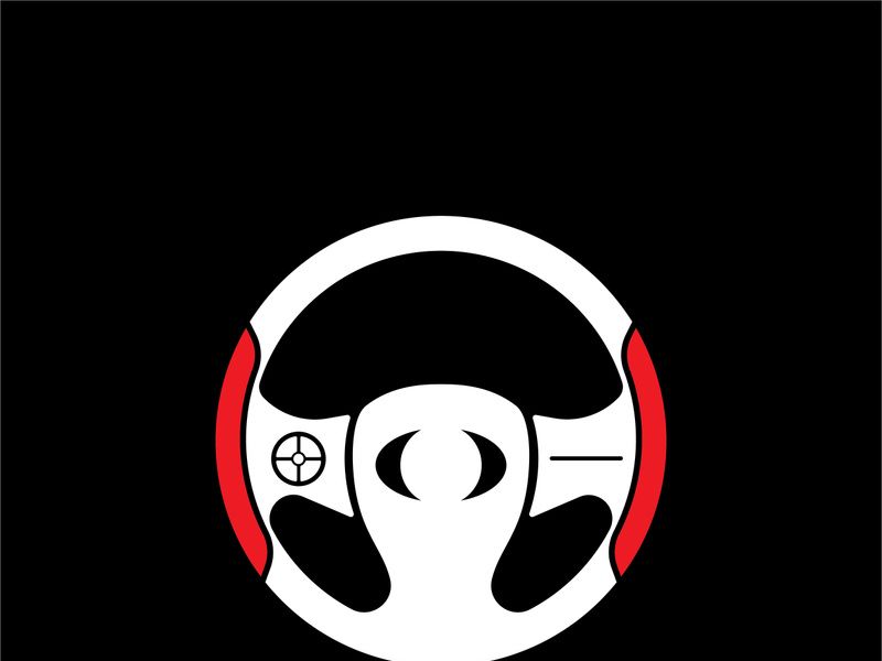 Steering Wheel vector image logo icon