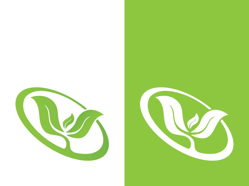 Green tree leaf nature logo images illustration design