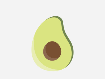Avocado fruit logo template, healthy food symbols preview picture