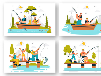 8 Fishing Adventure Illustration