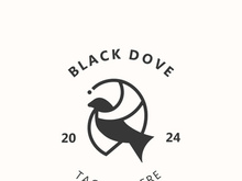 Dove bird elegant flying logo design Nature Wildlife Label style vintage image