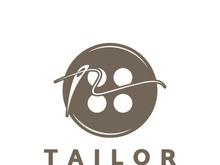 Tailor logo icon illustration template combination of buttons for clothes, thread and sewing machine, for clothing product design