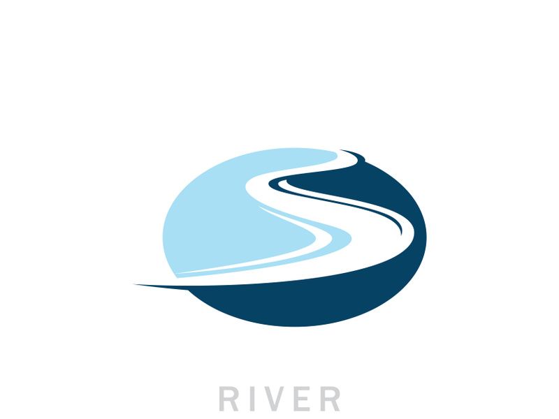 River logo vector icon illustration design