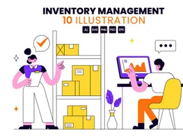 10 Inventory Management Vector Illustration preview picture