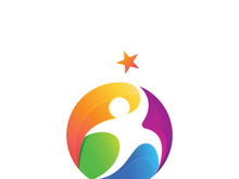 People star logo design to achieve a success or dream.