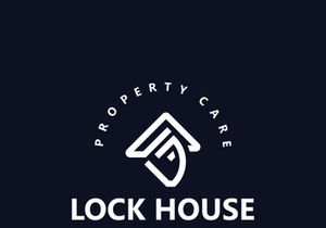 Lock House secure logo design, smart key home vector concept template