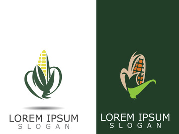 Corn simple logo design agriculture farming vector template preview picture