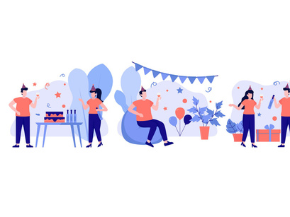 Birthday Flat Illustration