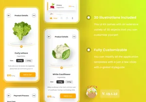 Grocery store App UI Kits